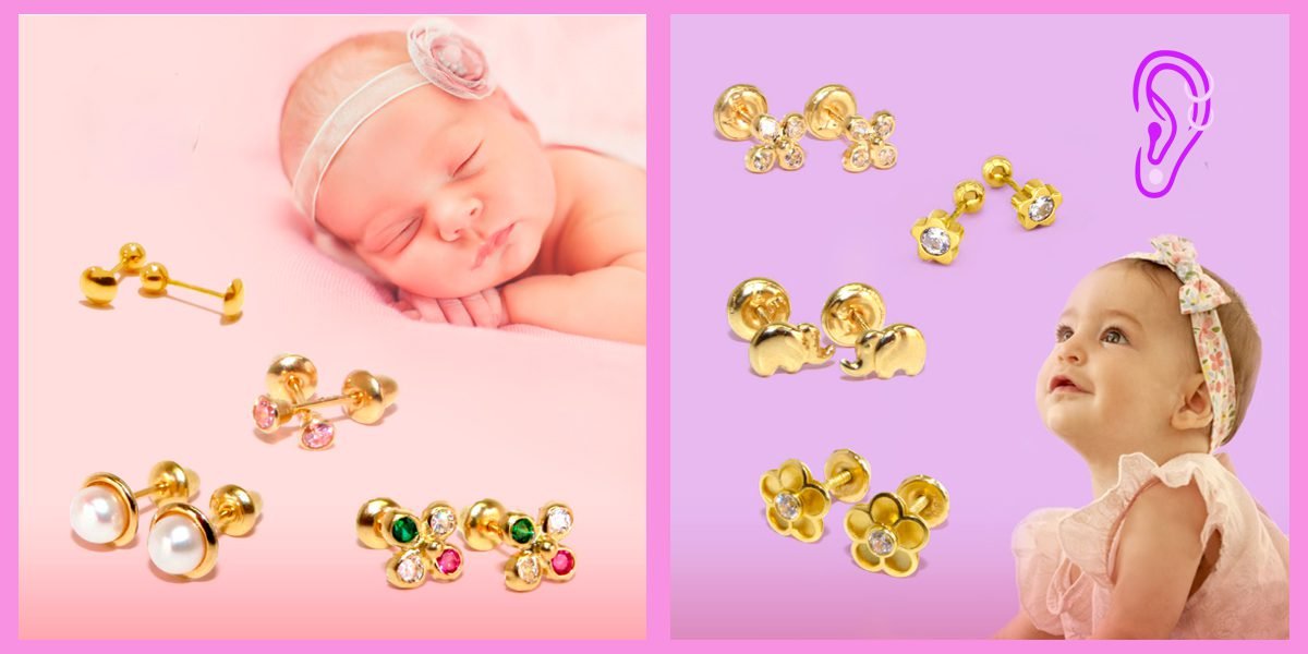 Aretes para bebés de 1 año