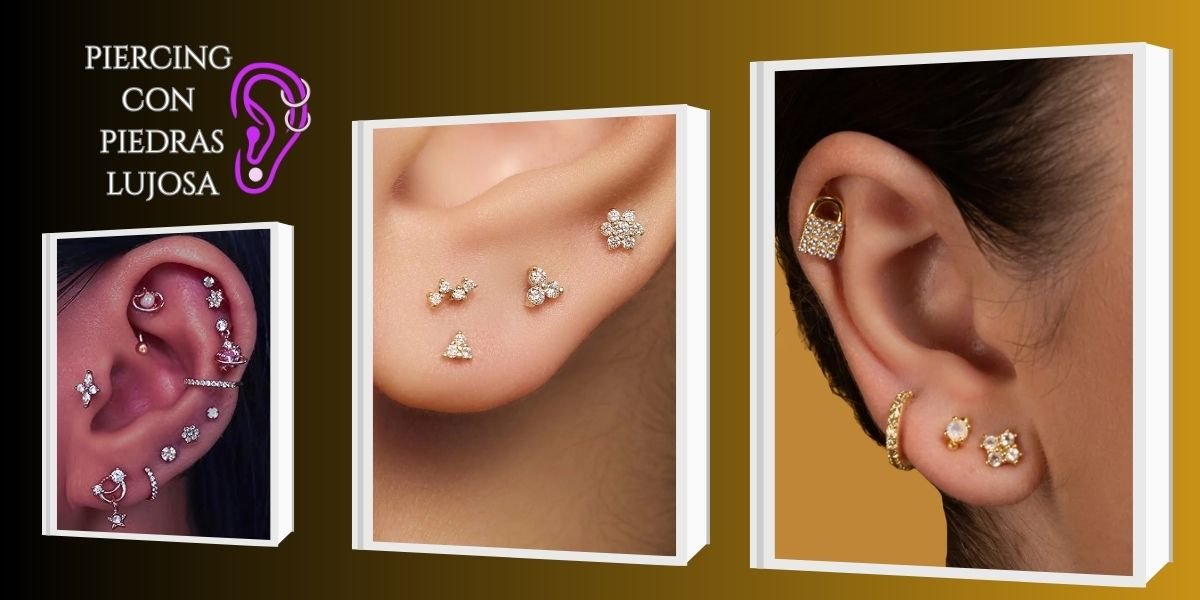 piercing con piedras lujosa piercing con piedras lujosa